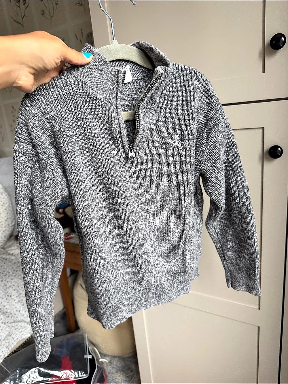 Baby Gap Boys Size 6 Gray Half-Zip Sweater Like New